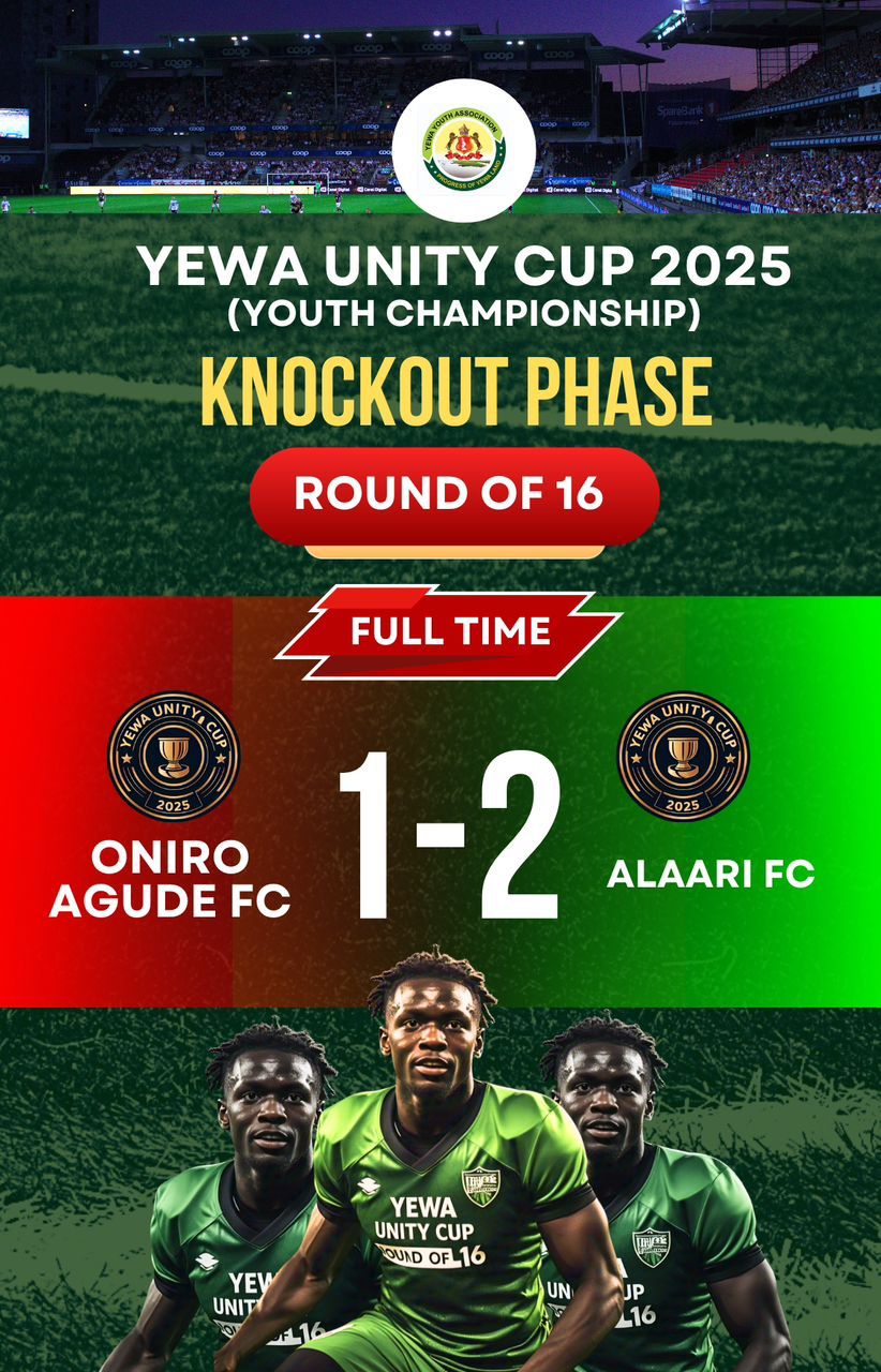 Round of 16 result of YEWA Unity Cup (Youth Championship) 2025