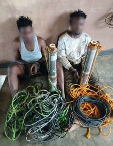 SO-SAFE CORPS APPREHENDS TWO SUSPECTS FOR BURGLARY AND STEALING, RECOVERS STOLEN PUMPING MACHINES